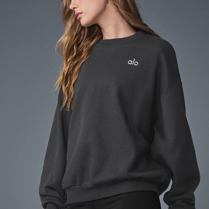 alo Women's Accolade Crew Neck Pullover - Anthracite