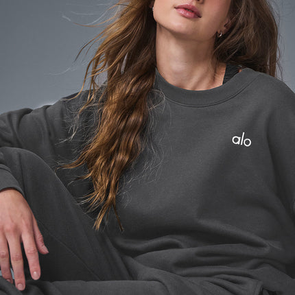 alo Women's Accolade Crew Neck Pullover - Anthracite