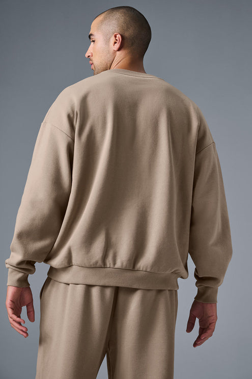 alo Men's Accolade Crew Neck Pullover - Gravel