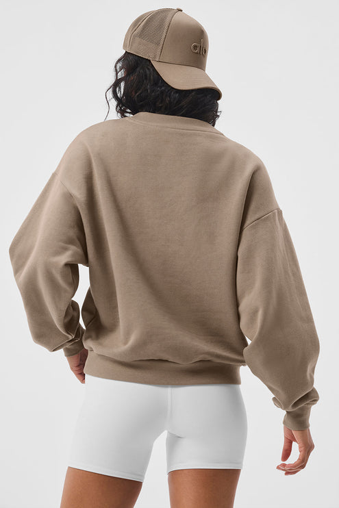 alo Women's Accolade Crew Neck Pullover - Gravel
