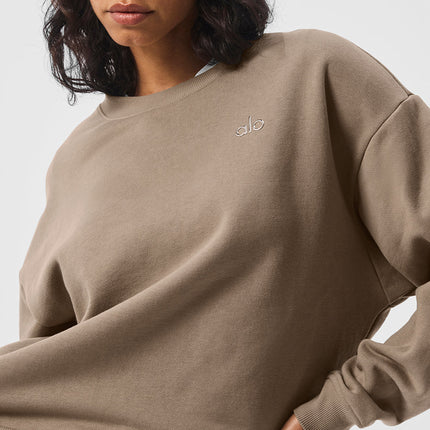 alo Women's Accolade Crew Neck Pullover - Gravel