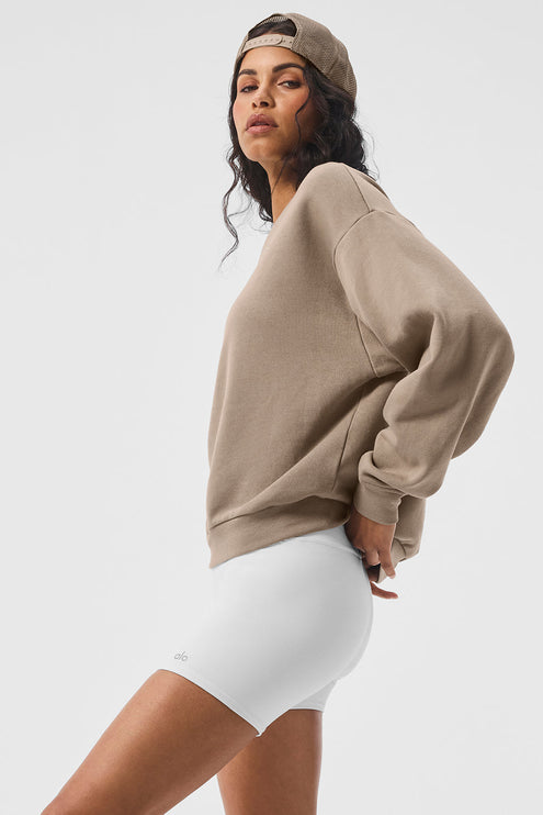 alo Women's Accolade Crew Neck Pullover - Gravel