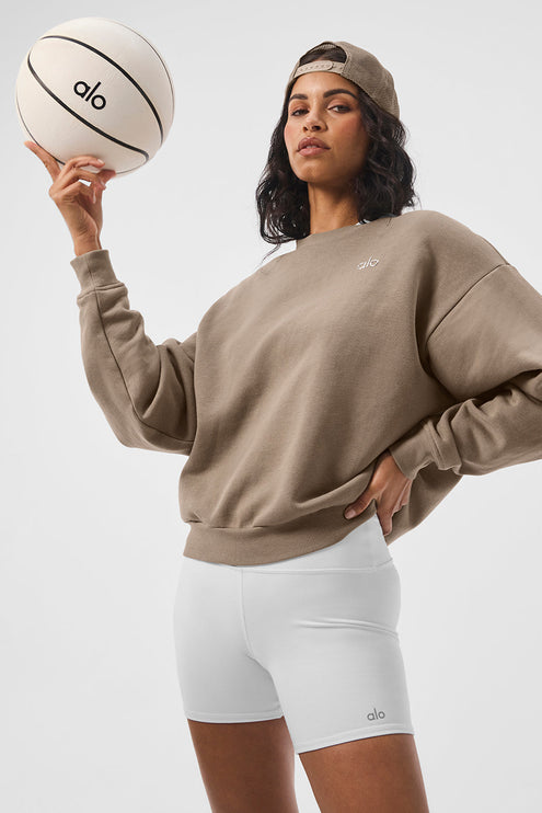 alo Women's Accolade Crew Neck Pullover - Gravel