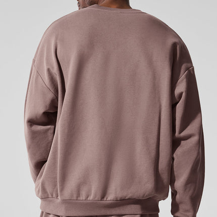 alo Men's Accolade Crew Neck Pullover - Mushroom