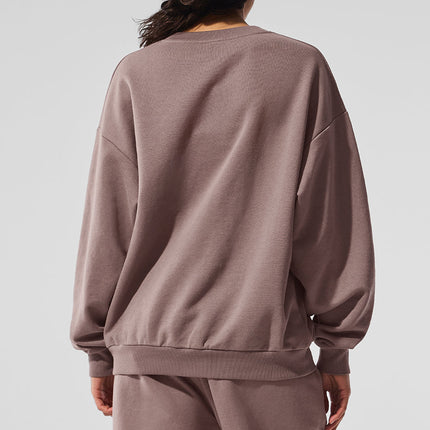 alo Women's Accolade Crew Neck Pullover - Mushroom