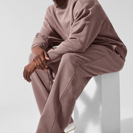 alo Men's Accolade Crew Neck Pullover - Mushroom