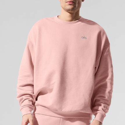 alo Men's Accolade Crew Neck Pullover - Pink Quartz