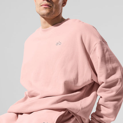 alo Men's Accolade Crew Neck Pullover - Pink Quartz