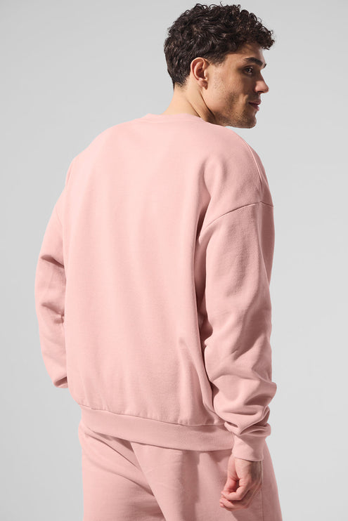 alo Men's Accolade Crew Neck Pullover - Pink Quartz