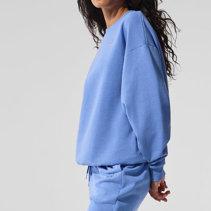 alo Women's Accolade Crew Neck Pullover - Crystal Clear Blue