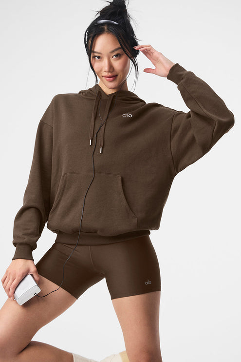 alo Women's Accolade Hoodie - Espresso