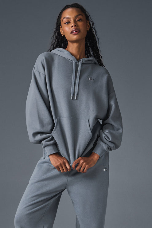 alo Women's Accolade Hoodie - Steel Grey