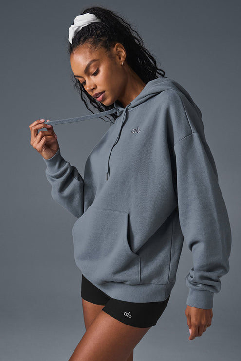 alo Women's Accolade Hoodie - Steel Grey