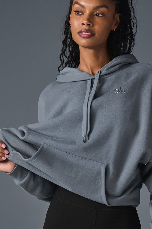 alo Women's Accolade Hoodie - Steel Grey