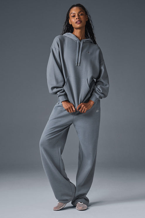 alo Women's Accolade Hoodie - Steel Grey