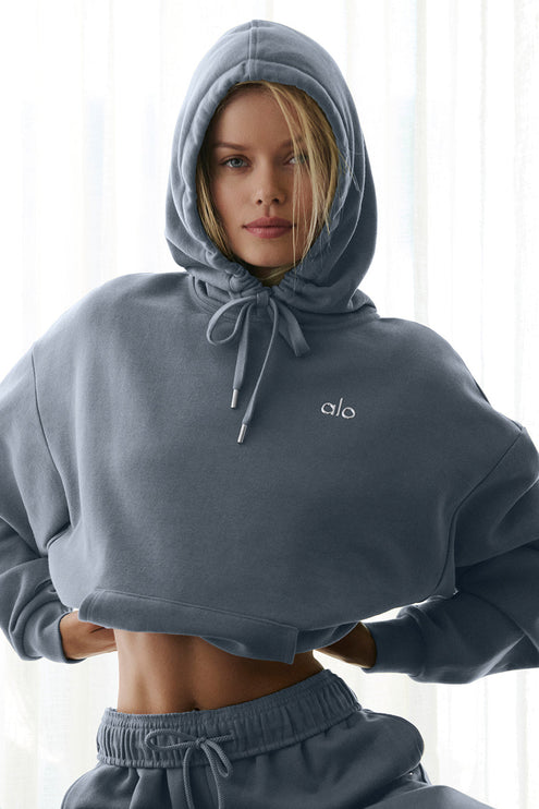 alo Women's Accolade Hoodie - Steel Grey