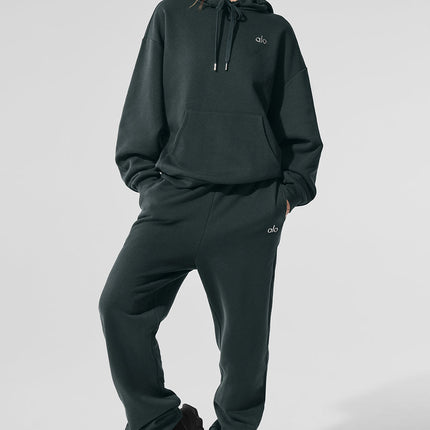 alo Women's Accolade Hoodie - Charcoal Green