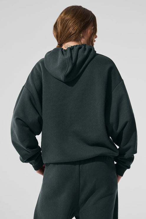alo Women's Accolade Hoodie - Charcoal Green