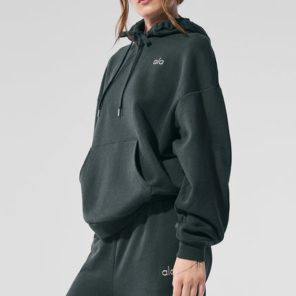 alo Women's Accolade Hoodie - Charcoal Green