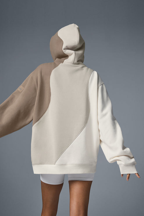 alo Women's Make Waves Hoodie - Ivory/Bone/Gravel