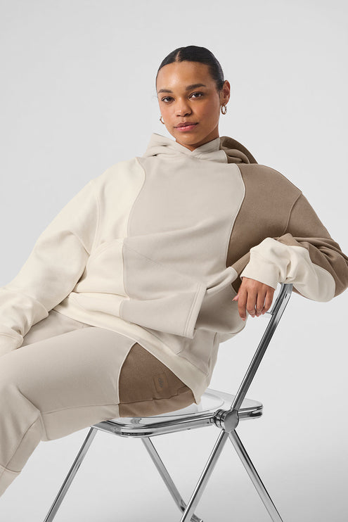 alo Women's Make Waves Hoodie - Ivory/Bone/Gravel
