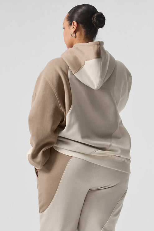 alo Women's Make Waves Hoodie - Ivory/Bone/Gravel