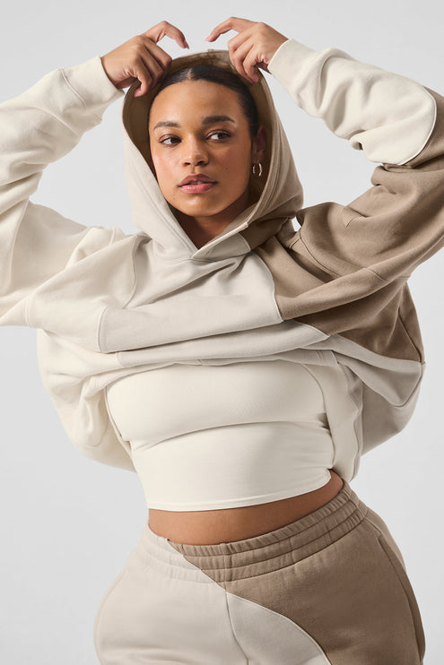 alo Women's Make Waves Hoodie - Ivory/Bone/Gravel