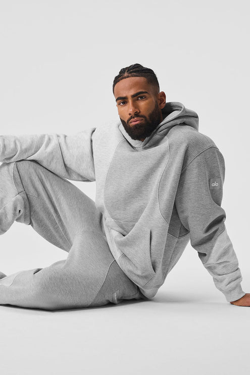 alo Men's Make Waves Hoodie - Athletic Heather Grey Tonal