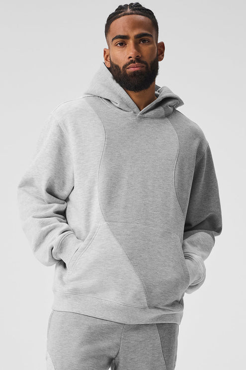 alo Men's Make Waves Hoodie - Athletic Heather Grey Tonal