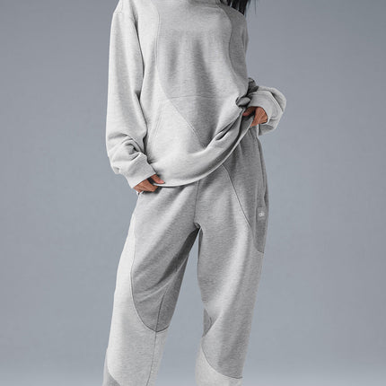alo Women's Make Waves Hoodie - Athletic Heather Grey Tonal