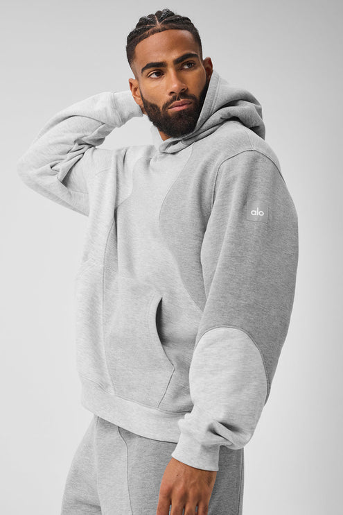 alo Men's Make Waves Hoodie - Athletic Heather Grey Tonal