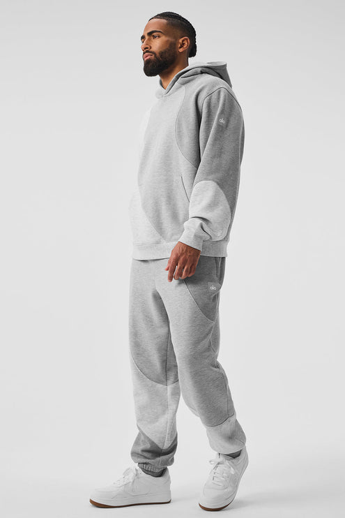 alo Men's Make Waves Hoodie - Athletic Heather Grey Tonal
