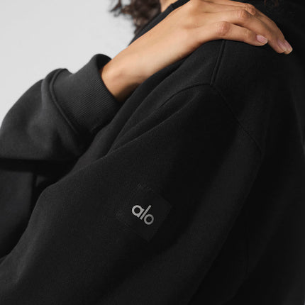 alo Women's Make Waves Hoodie - Vintage Black Tonal