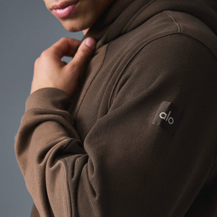 alo Men's Make Waves Hoodie - Espresso Tonal