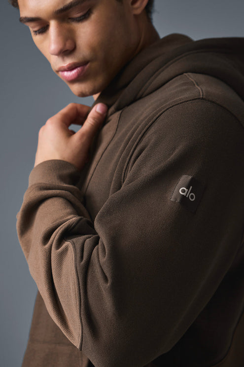 alo Men's Make Waves Hoodie - Espresso Tonal