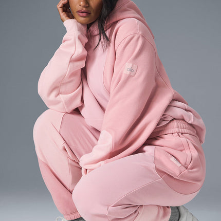 alo Women's Make Waves Hoodie - Sunset Pink Tonal