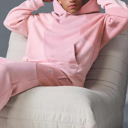 alo Men's Make Waves Hoodie - Sunset Pink Tonal