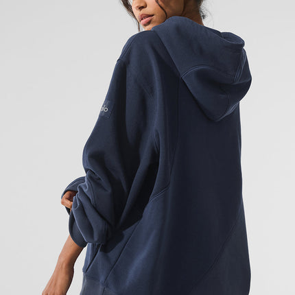 alo Women's Make Waves Hoodie - Navy Tonal
