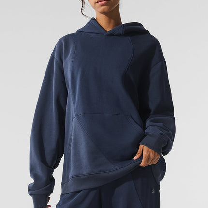 alo Women's Make Waves Hoodie - Navy Tonal