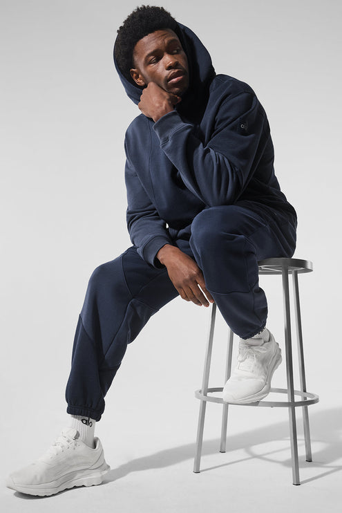 alo Men's Make Waves Hoodie - Navy Tonal