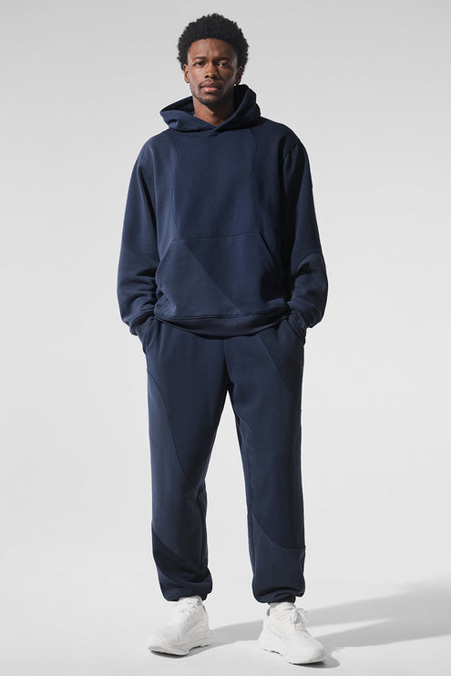 alo Men's Make Waves Hoodie - Navy Tonal