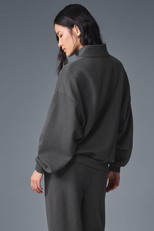 alo Women's Accolade 1/4 Zip Pullover - Anthracite