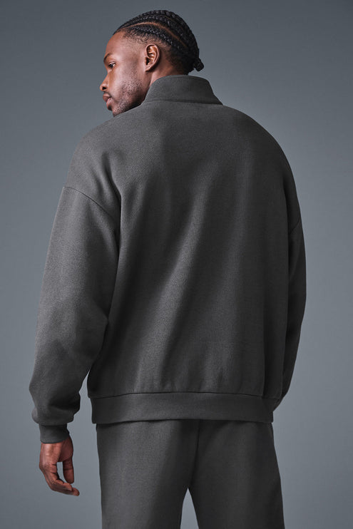 alo Men's Accolade 1/4 Zip Pullover - Anthracite