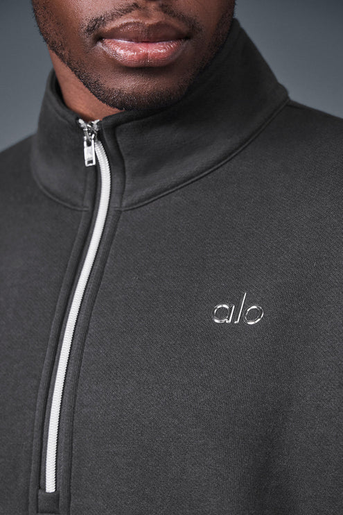 alo Men's Accolade 1/4 Zip Pullover - Anthracite