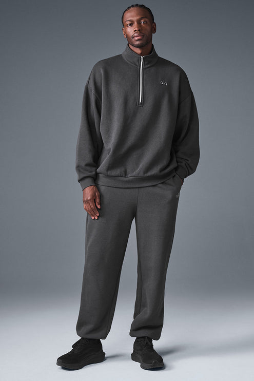 alo Men's Accolade 1/4 Zip Pullover - Anthracite