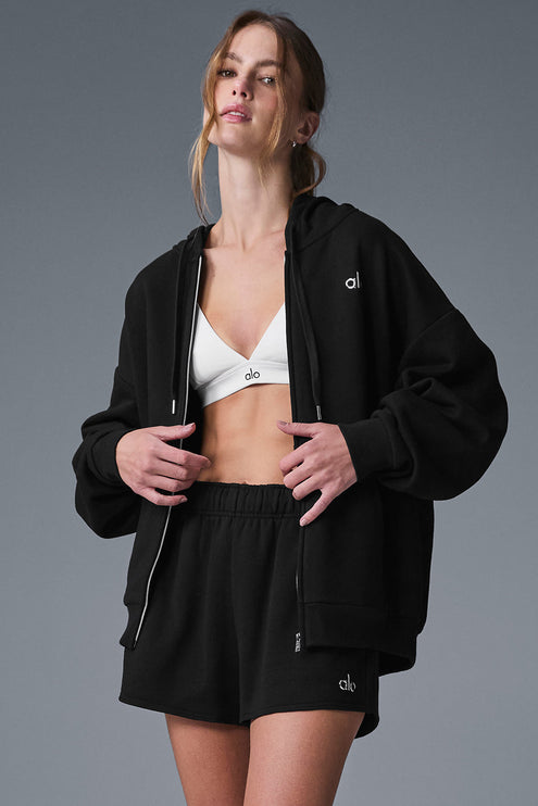 alo Women's Accolade Full Zip Hoodie - Black