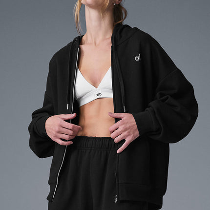 alo Women's Accolade Full Zip Hoodie - Black