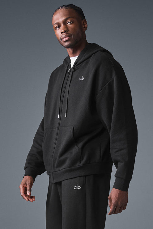 alo Men's Accolade Full Zip Hoodie - Black
