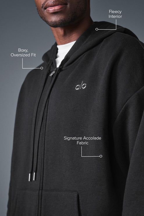 alo Men's Accolade Full Zip Hoodie - Black
