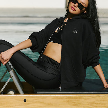 alo Women's Accolade Full Zip Hoodie - Black